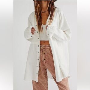 NWT Free People Summer Daydream Button Shirt